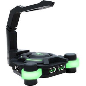 מפצל 4 כניסות USB עם מנהל כבל לעכבר Dragon GPDRA-USS-G - צבע שחור/ירוק