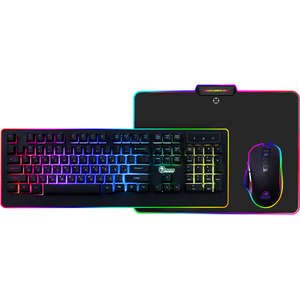 ערכת גיימינג מקלדת חוטית RGB, עכבר ומשטח לעכבר Dragon GPDRA-PCK-RGB
