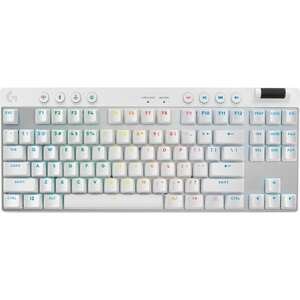 מקלדת גיימינג אלחוטית Logitech G Pro X TKL Lightspeed עם מקשי Tactile - צבע לבן