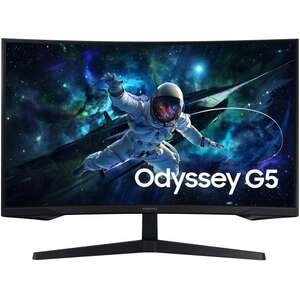 מסך מחשב גיימינג קעור Samsung Odyssey G5 S32CG552EM 32 Inch QHD 165Hz - צבע שחור