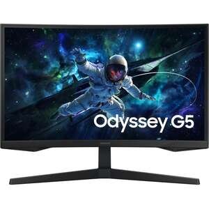 מסך מחשב גיימינג קעור Samsung Odyssey G5 S27CG552EM 27 Inch QHD 165Hz - צבע שחור