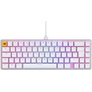 מקלדת גיימינג מכנית קומפקטית חוטית Glorious GMMK 2 Prebuilt 65% - צבע לבן