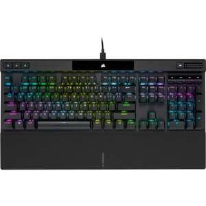 מקלדת גיימינג אופטית מכאנית K70 PRO RGB עם מתגי Corsair OPX וכיסוי מקשים PBT DOUBLE SHOT PRO צבע שחור