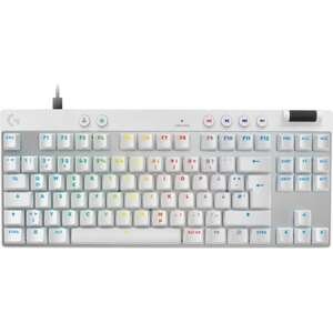 מקלדת גיימינג חוטית Logitech G Pro X TKL Rapid Tenkeyless - צבע לבן