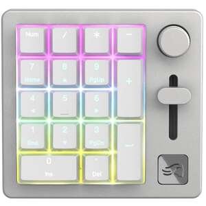 מקלדת גיימינג חוטית Glorious GMMK Numpad Prebuilt - צבע לבן