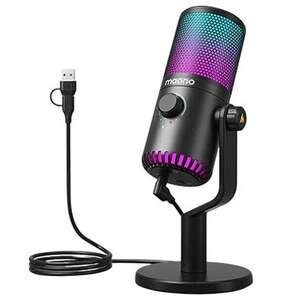 מיקרופון קונדנסר לגיימרים DM30 RGB מבית Maono - צבע שחור
