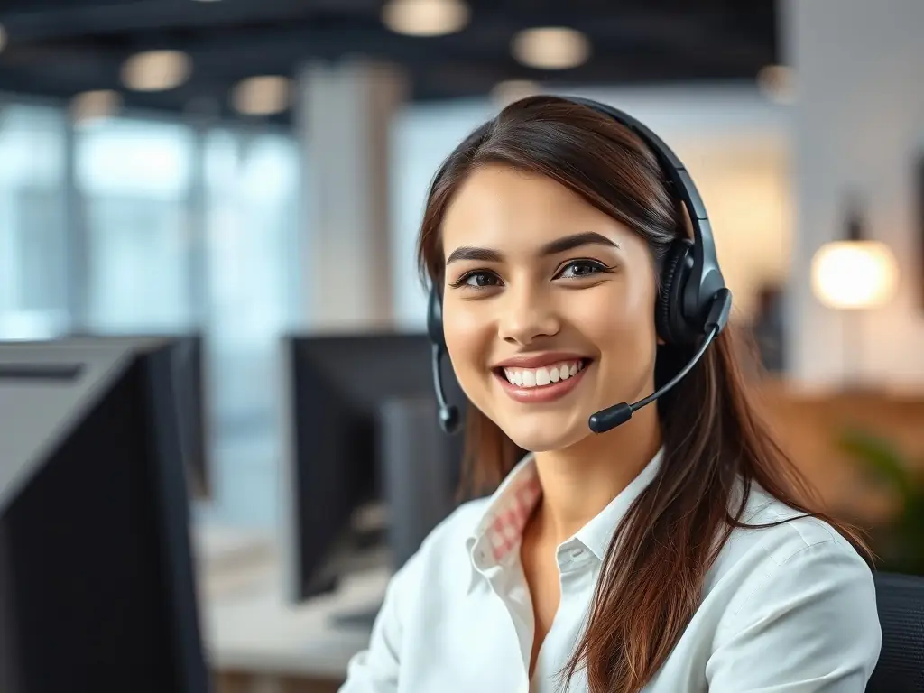 A split-screen image showing a gamer smiling while using a high-end gaming setup on one side, and a friendly customer service representative assisting a customer on the other side.