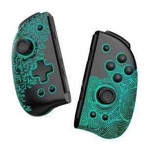 שלט אלחוטי FUNLAB Luminous Joypad Nintendo Switch עיצוב Zonaite Zelda שחור ירוק