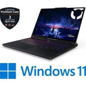 מחשב נייד Lenovo Legion Pro 7-16IAX10H 83F500B1IV - צבע Eclipse Black - כולל 4 מקשים להחלפה באריזה כמתנה!