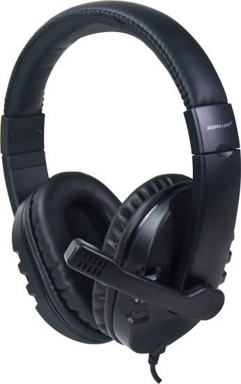אוזניות קשת עם מיקרופון Silver Line Surround USB HS-009V – צבע שחור