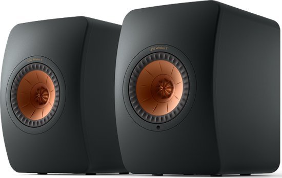זוג רמקולים מדפיים אלחוטיים KEF LS50 Wireless II – צבע שחור