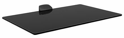 מדף זכוכית למכשירי אודיו וידיאו Barkan – צבע שחור