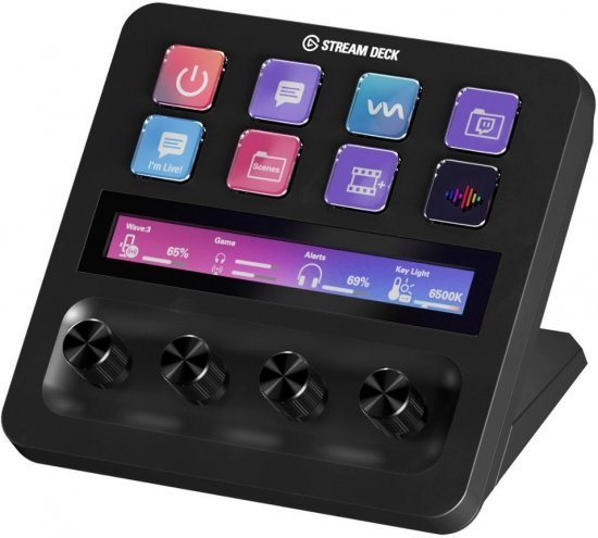 Elgato Stream Deck + בקר עזר לשידור חי שחור