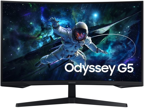 מסך גיימינג קעור Samsung Odyssey G5 S32CG552EM 32'' QHD 165Hz – שחור