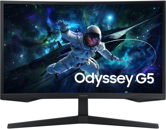 מסך גיימינג קעור Samsung Odyssey G5 S27CG552EM 27'' QHD 165Hz – שחור