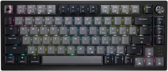 מקלדת מכאנית אלחוטית Corsair K65 PLUS 75% RGB – מתג MLX RED