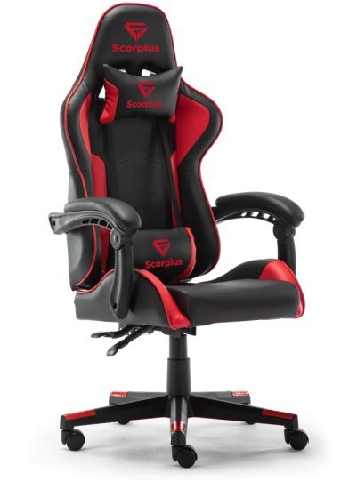 כיסא גיימינג Scorpius Life - צבע אדום