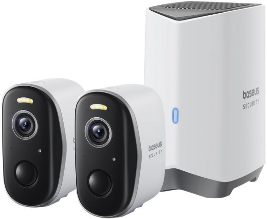 ערכת שתי מצלמות אבטחה חיצוניות אלחוטיות 2K