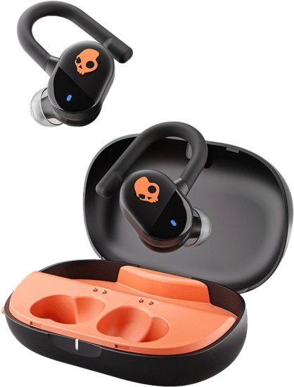 אוזניות תוך-אוזן נתלות Skullcandy Push Play Active True Wireless – צבע שחור / כתום
