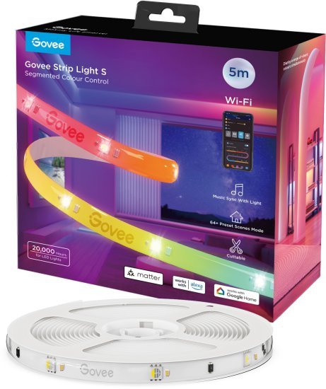 רצועת תאורת LED חכמה Govee Strip Light S אורך 5 מטר