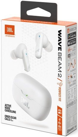 JBL Wave Beam 2 אוזניות True Wireless – לבן