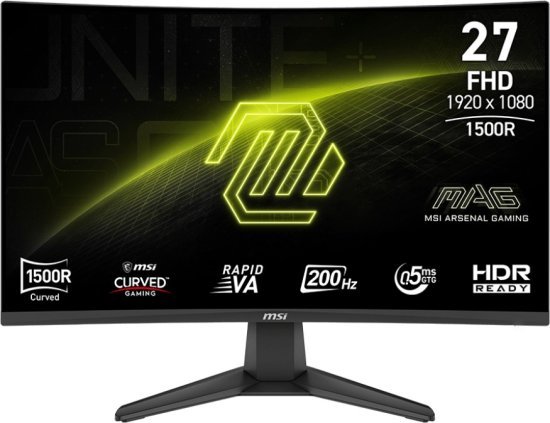 מסך MSI MAG 276CF E20 – 27'' WQHD 200Hz