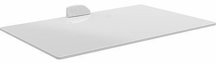 מדף זכוכית למכשירי אודיו וידיאו Barkan – לבן