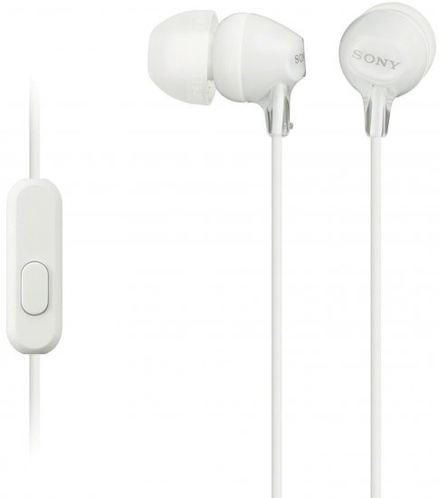 אוזניות תוך-אוזן Sony MDR-EX15APW – צבע לבן
