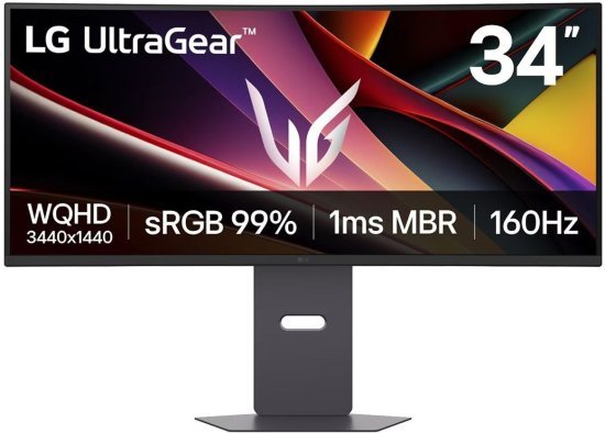 מסך מחשב קעור LG UltraGear G6 ‏34 אינץ’ WQHD VA ‏160Hz – דגם 34G600AB