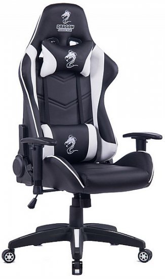 כיסא לגיימרים Dragon Olympus - צבע שחור / לבן