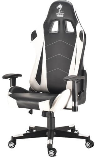 כיסא לגיימרים Dragon Gladiator - צבע שחור / לבן