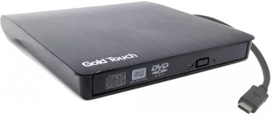 צורב חיצוני Gold Touch USB Type-C DVD-RW – צבע שחור