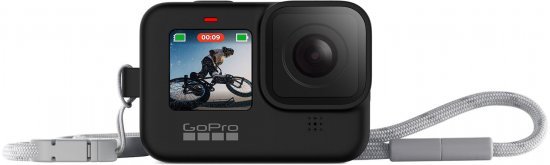 כיסוי + שרוך למצלמת GoPro HERO9 / HERO10 / HERO11 / HERO12 Black - צבע שחור