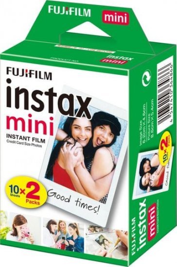 מארז 20 סרטי צילום Fujifilm instax Mini White למצלמות אינסטנט Fujifilm instax Mini