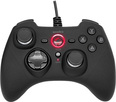 בקר משחק SpeedLink Rait Wired Gamepad - צבע שחור עבור PC/PS3 / Nintendo Switch