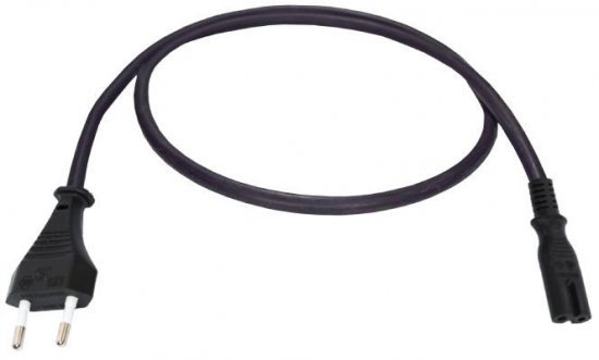 כבל חשמל לטייפ (שמינייה) Wise Electric EU2 / C7 אורך 3 מטר צבע שחור