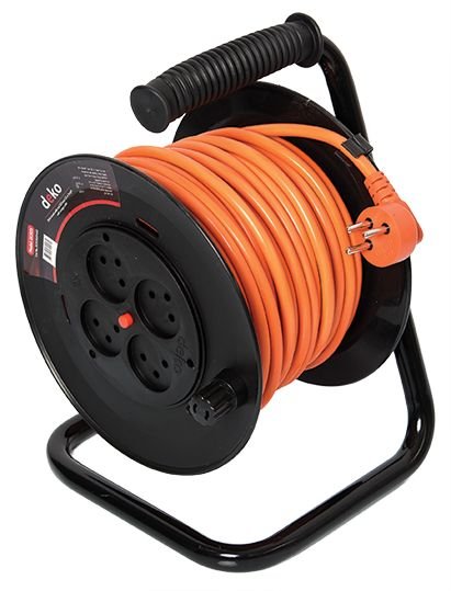 תוף מאריך 25 מטר 3X2.5 מ''מ 4 שקעים ישראליים Deko DCR25-2.5