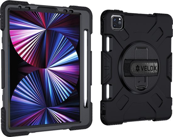 כיסוי / נרתיק קומבו מבית Velox ל- Apple iPad Pro 11 Inch 2018/2020 / 2021/2022 / iPad Air 10.9 2020/2022 / iPad Air 11 Inch M2 / M3 צבע שחור