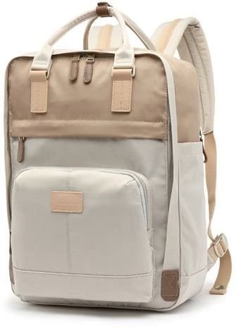 תיק גב למחשב נייד בגודל 16 אינץ’ דגם NX Doughnut Kiara DLX מבית Camel Mountain - צבע Parline Latte