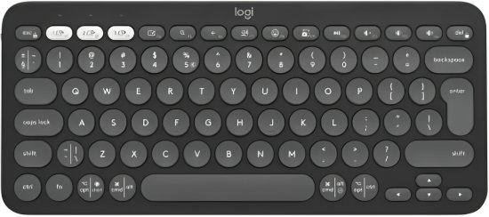 מקלדת אלחוטית Logitech Pebble Keys 2 K380s Multi-Device Bluetooth - צבע Tonal Graphite