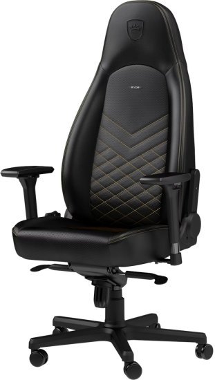 כיסא גיימינג סדרת Icon מבית Noblechairs - צבע שחור / זהב