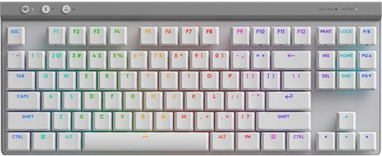 מקלדת גיימינג מכנית אלחוטית Logitech G G515 TKL LightSpeed RGB - צבע לבן