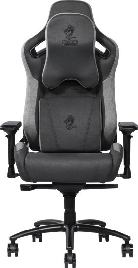 כיסא לגיימרים עשוי בד Dragon GT SPORT DELUX - צבע שחור ואפור