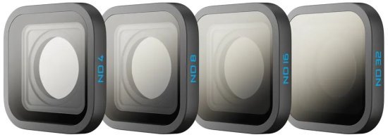 ערכת 4 עדשות מסנני ND (ND4 / ND8 / ND16 / ND32) למצלמת GoPro HERO13 Black