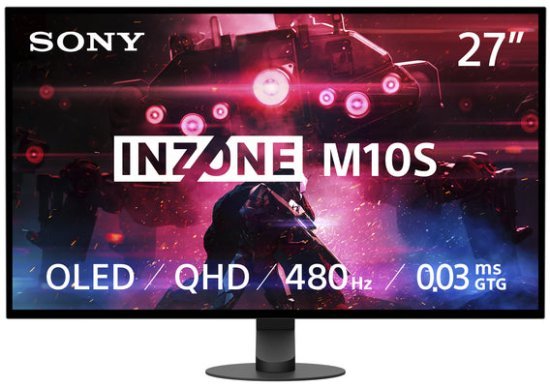 מסך מחשב גיימינג Sony INZONE M10S OLED 26.5 Inch QHD 480Hz HDR - שחור