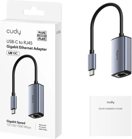 מתאם Gigabit Ethernet כבל USB-C ל-RJ45 מבית Cudy