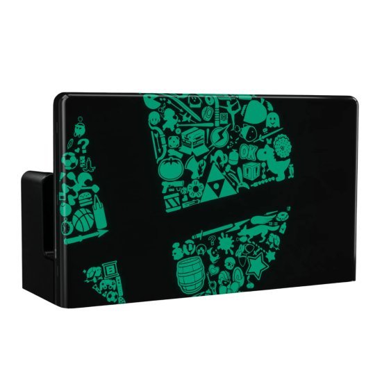 עמדת טעינה ל-Nintendo Switch ולשלטי Joy-Con מבית FUNLAB - עיצוב Smash Bros - צבע שחור / ירוק