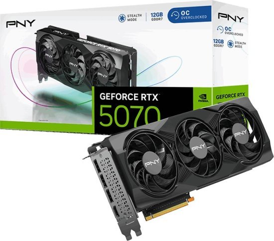כרטיס מסך PNY RTX 5070 OC Triple Fan 12GB GDDR7