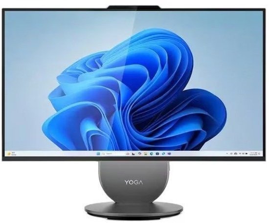 מחשב All-in-One ללא מסך מגע Lenovo Yoga AiO 27IAH10 F0J2003BIV - צבע Luna Grey - מקלדת ועכבר אלחוטיים כלולים באריזה