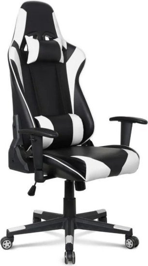 כיסא גיימינג דגם XP19 מבית Dr.Gav - צבע שחור / לבן